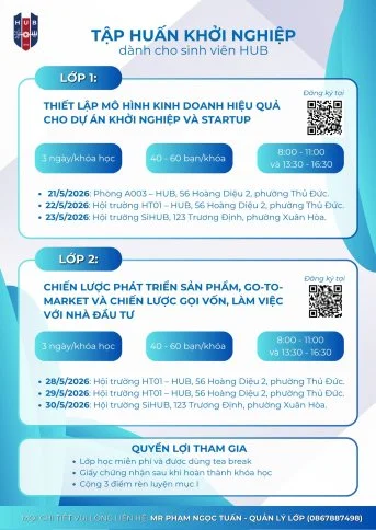 🔥 HUẤN LUYỆN KHỞI NGHIỆP DÀNH CHO SINH VIÊN HUB 🔥